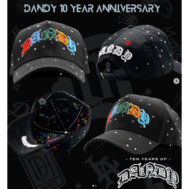 Tendencia transfronteriza hip hop Dandy Dandy sombrero con letras de diamante sombrero de pato doblado a lo largo del sombrero de béisbol image 53