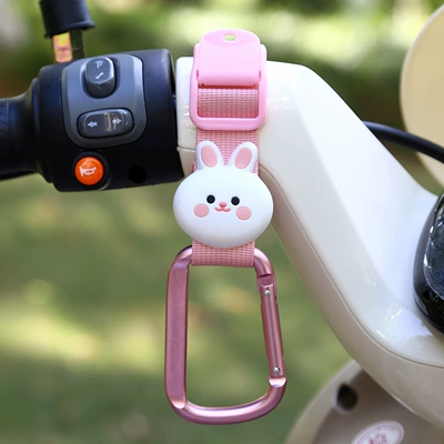 Hanging Buckle Storage Artifact, Other Electric Vehicle Accessories - pink-ribbon-square-buckle-little-white-rabbit-pink-buckle-long-style-36cm