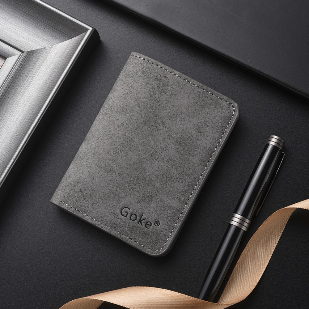 New men's wallet card holder, thin multifunctional driver's license wallet, multi-card slot ID card holder, vertical ticket holder