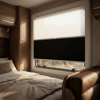 JSL 25mm RV Day Night Honeycomb Blinds with Mid-Rail