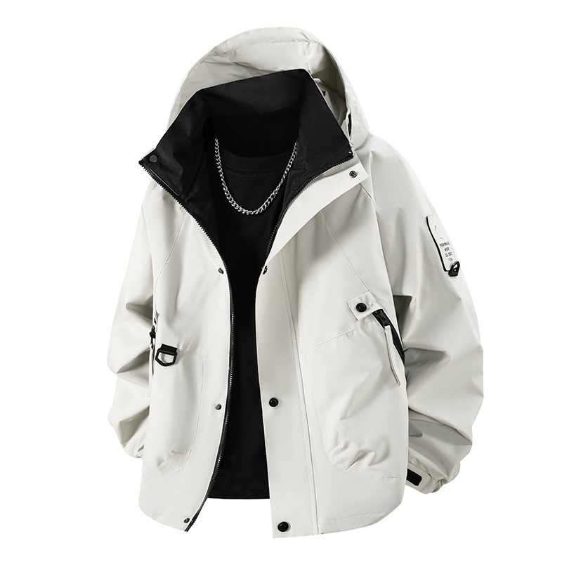 Spring and autumn single-layer windproof jacket, scratch-resistant, wear-resistant, waterproof outdoor mountain-style jacket, unisex single-layer coat