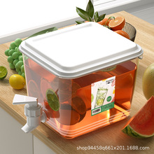 冰箱冷水壶带龙头家用日式耐高温塑料冰凉开水杯野餐大容量饮料桶