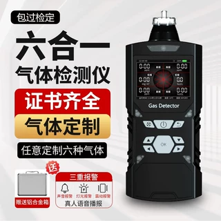 定制泵吸式五/六合一气体检测仪氧气硫化氢一氧化碳可燃探测器
