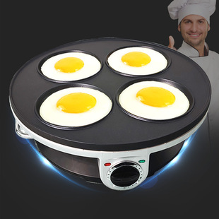 Commercial four-hole egg frying machine 11cm seven-hole egg dumpling pan hotel pancake egg frying pan non-stick pan