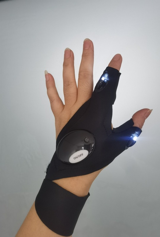 LED 懐中電灯発光釣り手袋通気性屋外照明発光手袋夜釣り指ランプ手袋|undefined