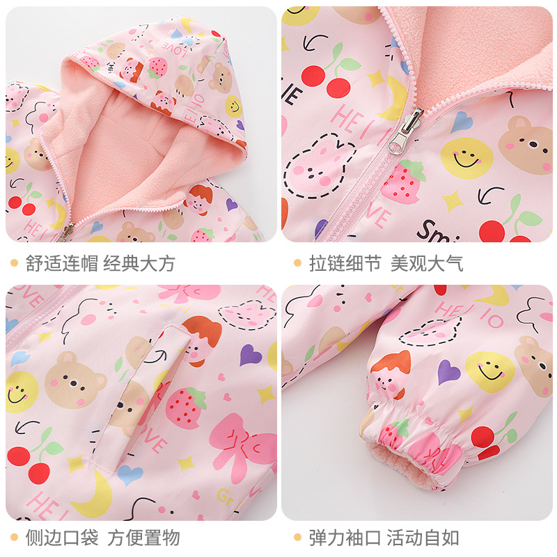 Chaqueta de terciopelo de niñas dos lados para usar primavera y otoño nuevos niños chaqueta de terciopelo de surf más chaqueta de terciopelo de estilo occidental