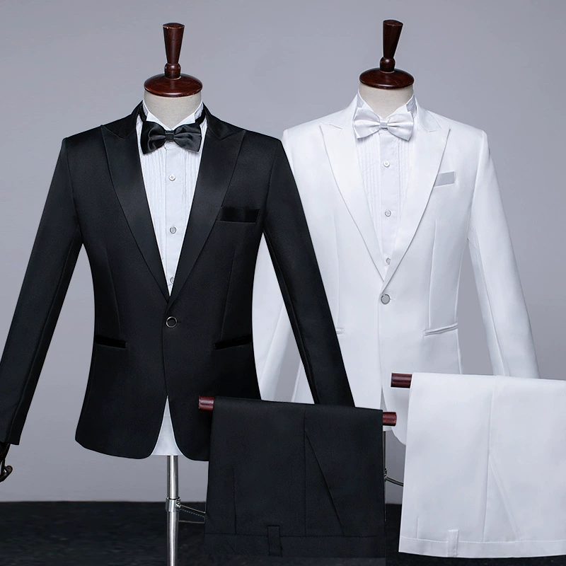 Одежда для выступлений Мужской художественный тестовый костюм Платье певицы-ведущей Мужской костюм-костюм Сценическая одежда для хора