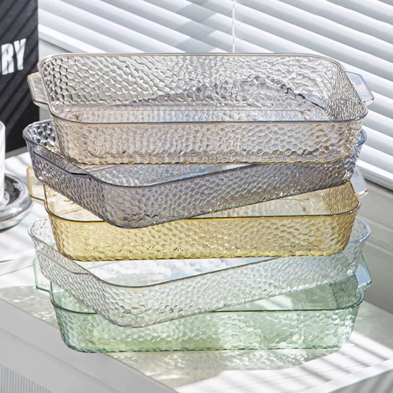 Интернет знаменитости ins свет роскошный поднос прямоугольная Бытовая чашка чая Комбинация Костюм пластиковая тарелка с фруктами творческий