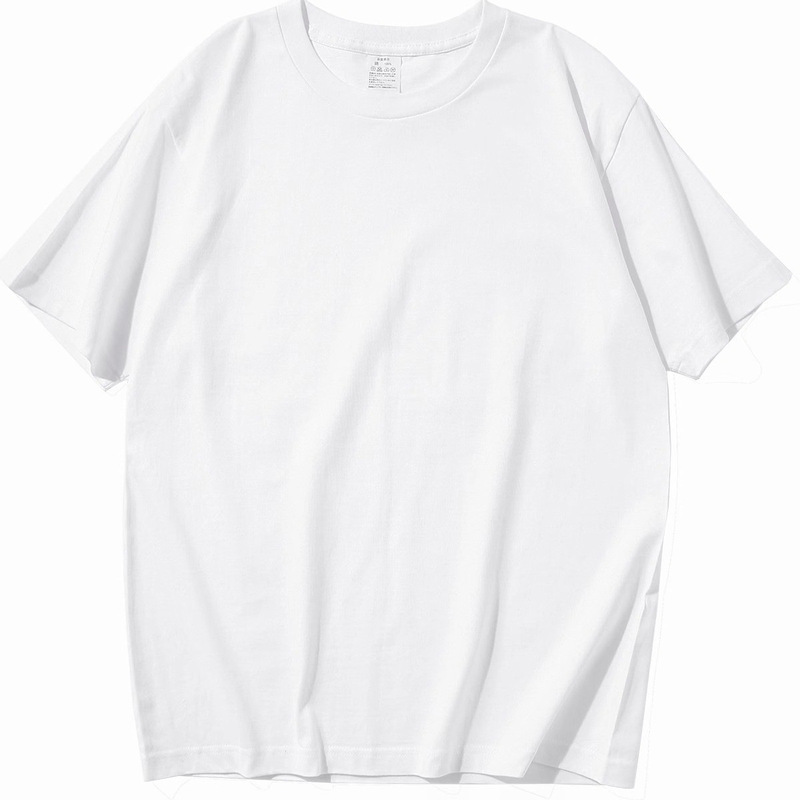 日本系重ポンド純綿半袖tシャツ女性夏ゆるいカジュアル男女同型半袖丸襟tシャツ上着ins|undefined