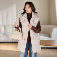 2025新款秋冬连帽棉马甲女韩版宽松背心时尚坎肩马夹外套 LK683