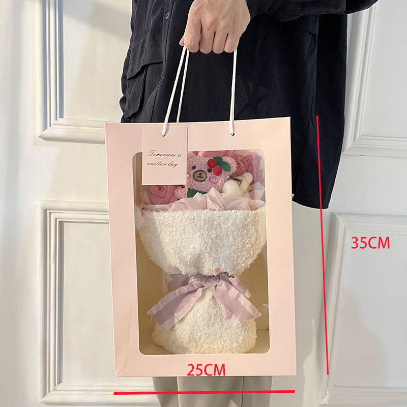 Qixi graduación regalo terminado muñeca ramo regalo de cumpleaños para novia niños regalo del Día de San Valentín