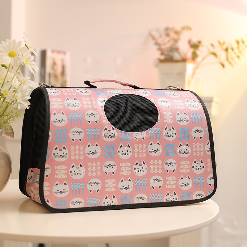 Al Aire Libre plegable gato bolsa transfronteriza portátil para mascotas mochila al aire libre bolsa transpirable gato y perro suministros para mascotas caja del gato