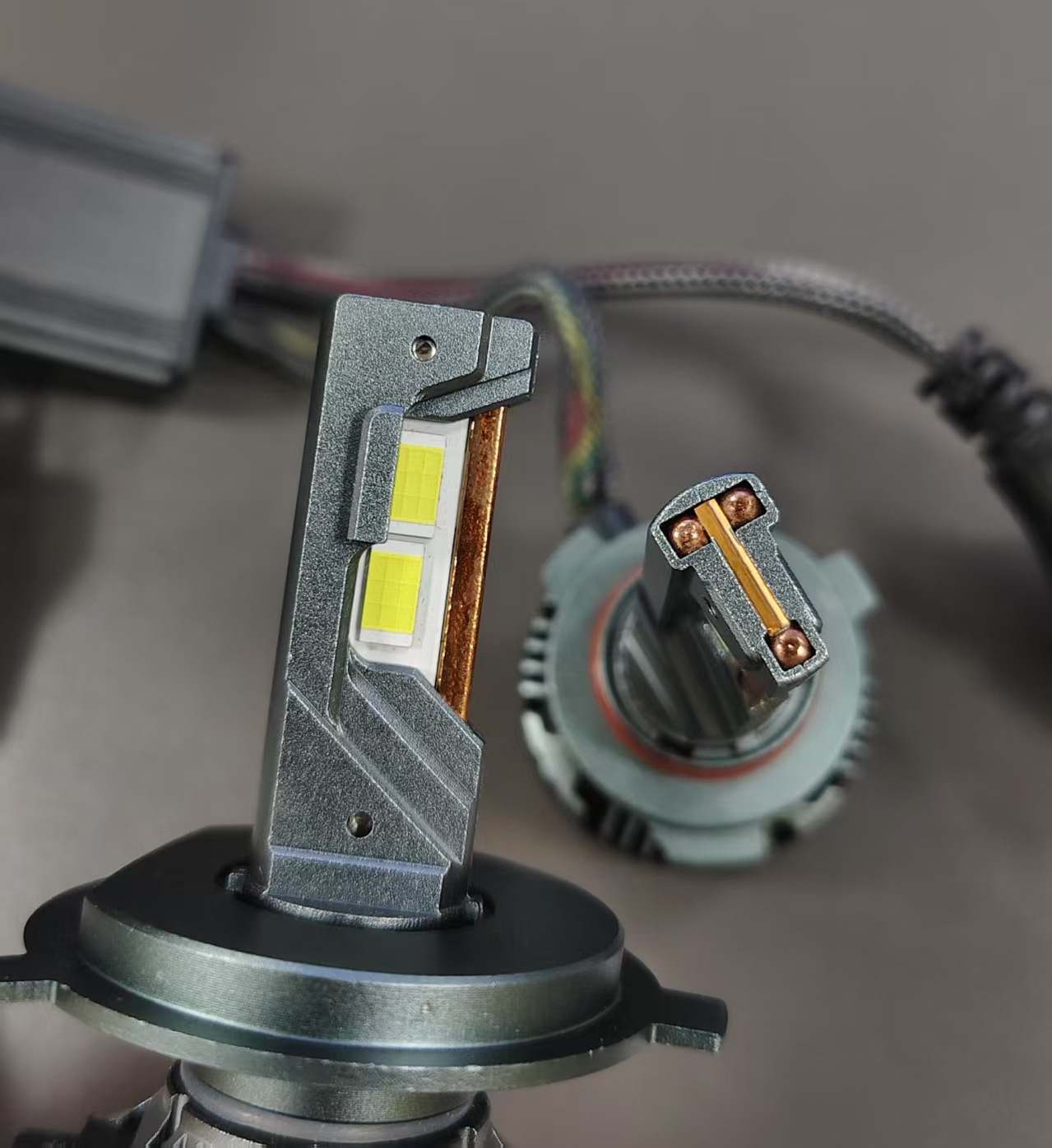 High-Power Three-Copper-Tube Led Car Headlight H7 Super Bright H4 High and Low Beam Integrated Led Car Light Suitable for All Car Models