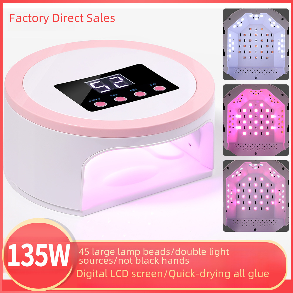 Quick dry lightweight LED therapy lamp for manicure for nails