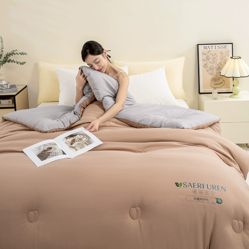 Класс А спать голышом соевое волокно стеганое одеяло зимой утолщенное т warm quilt core весна и осень однослойное кондиционируемое одеяло четыре сезона