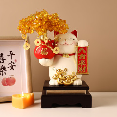 貝漢美八方来財招財猫は玄関装飾品の新中国式店舗のフロントに引っ越しの贈り物を飾っています。