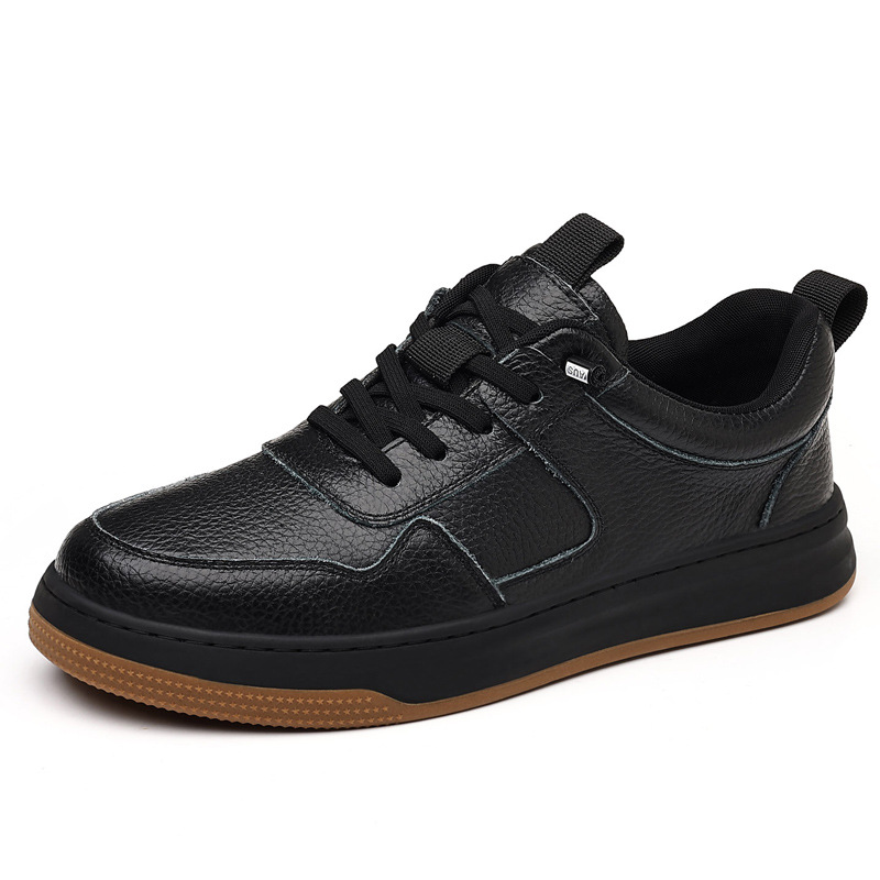 Zapatos de skate casuales de cuero de vaca para hombres, zapatos blancos transpirables de cuero para hombres, zapatos deportivos para hombres, zapatos para hombres