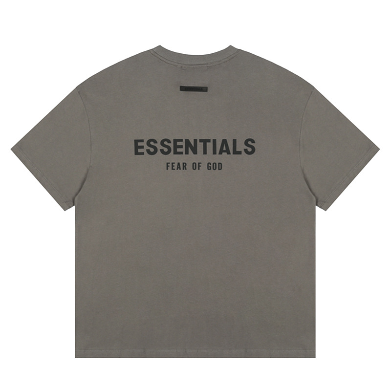 FOG multilínea ESSENTIALS HHH letras de silicona en el pecho suelta High Street verano camisetas de manga corta para hombres y mujeres marca de moda