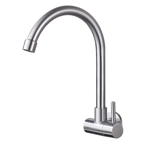 In-wall 304 stainless steel wall kitchen sink hot and cold sink laundry sink washbasin single cold water faucet