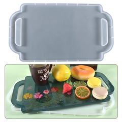 Poppy diy crystal glue mold simple pallet fruit tea cup tray silicone mold hot sale on Amazon