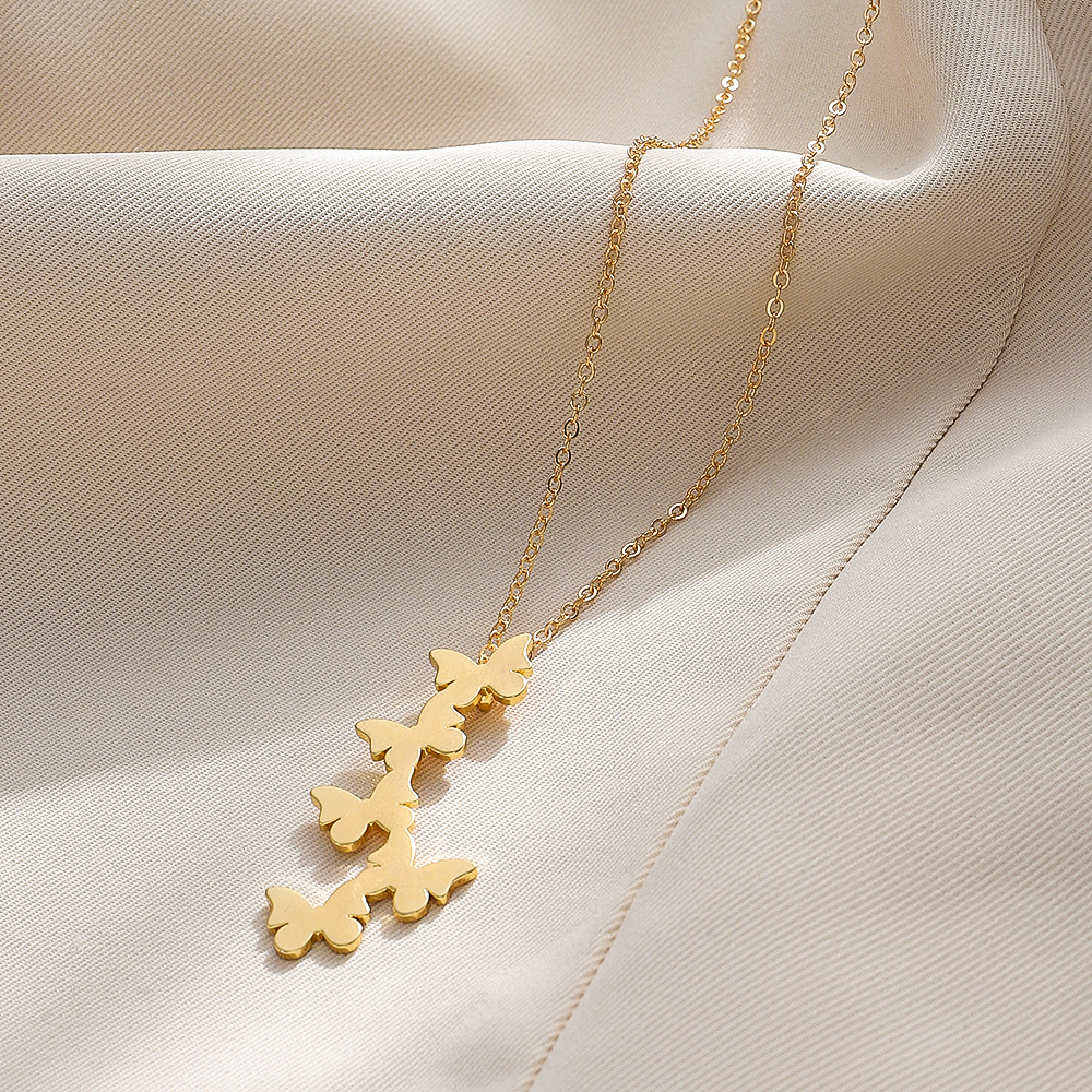 Fashion Butterfly Stainless Steel Necklace Stainless Steel Necklaces_colorza_5