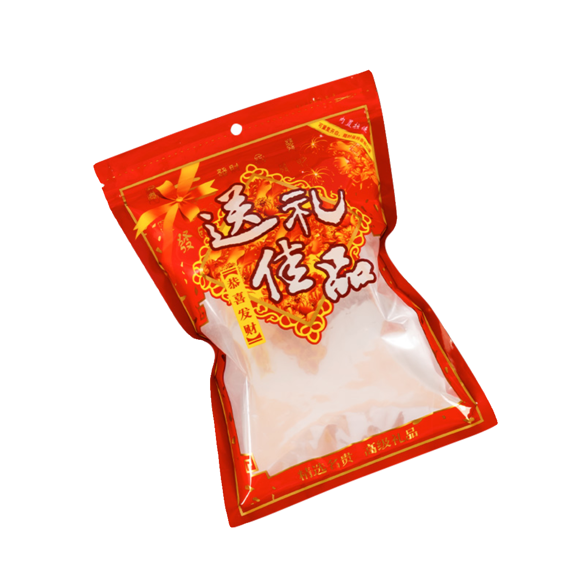 Regalos rojos clásicos de Año Nuevo dulces de productos secos bolsas de embalaje de plástico auto-sellado bolsas de sellado