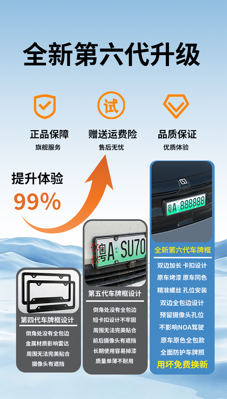 Suitable for Zeekr 007 GT license plate frame, complete license plate frame modification accessories, new regulations for new energy vehicles