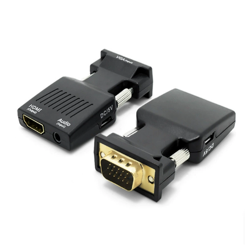 Переходник VGA в HDMI с питанием, аудио, вращение VGA, HDMI конвертер HDMI в VGA