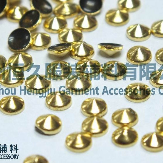 厂家供应/copper studs/环保铜烫片/圆锥型铜烫片/4mm尖顶铜烫片