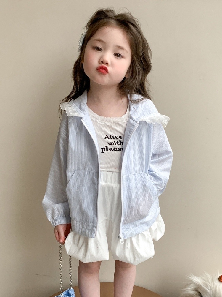 Ropa de protección solar para niños, chaqueta para niñas, estilo fino de verano 2025, nueva protección UV, ropa de protección solar de verano para niños