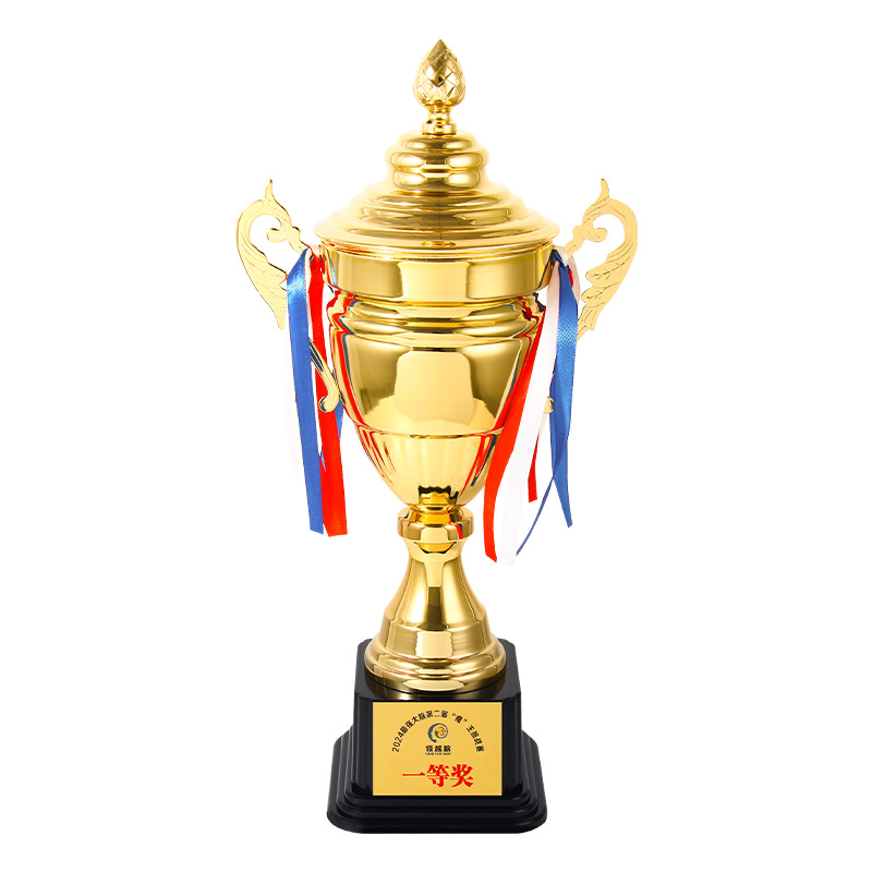 Taza de oro trofeo de metal super grande oro, plata, bronce creativo gran evento campeón de baloncesto juegos