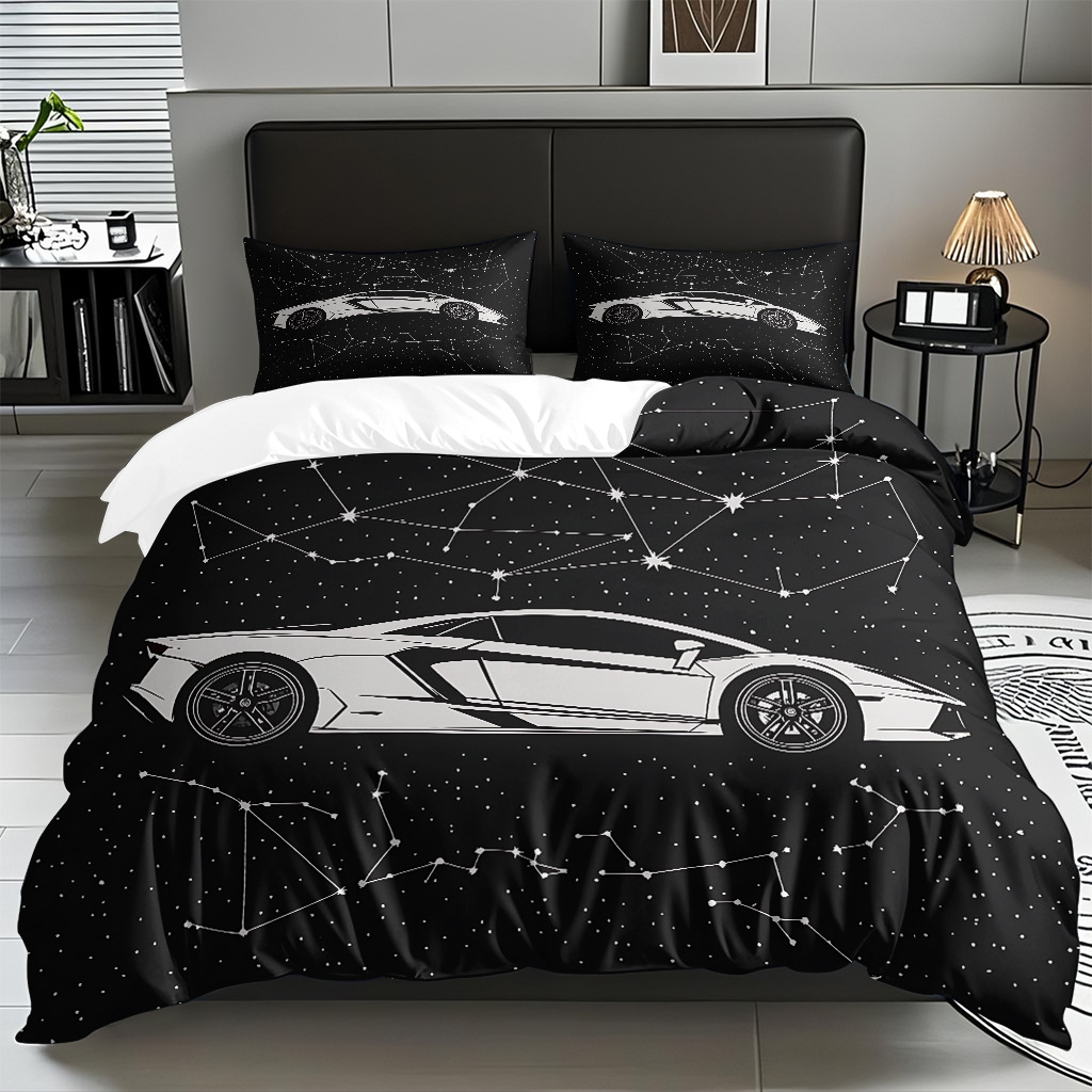 TEMU / JIT transfronterizo textil doméstico multi-tipo cool coche suave piel transpirable digital impresión set edredón