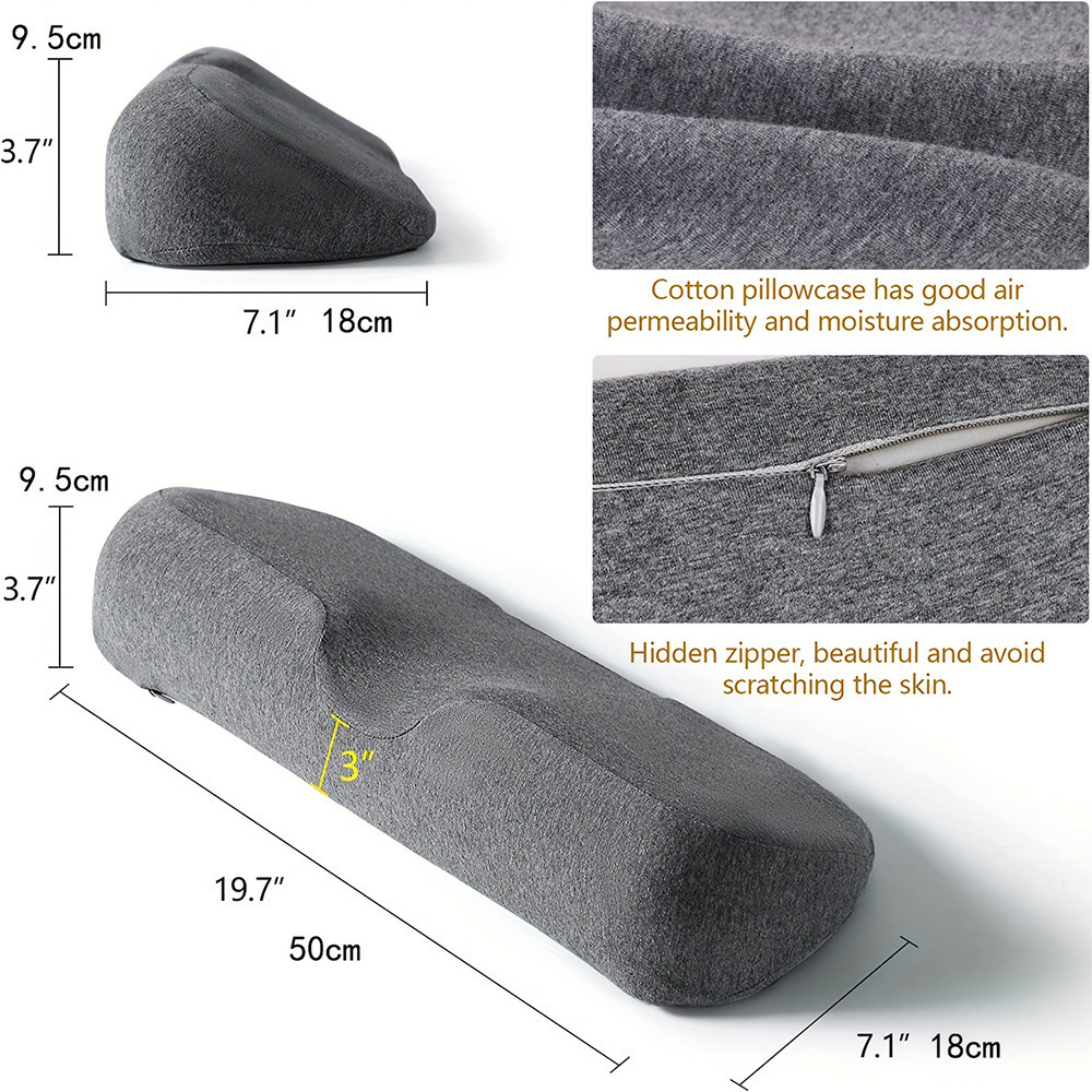 Cross-Border Unisex Cervical Spine Pillow Slow Rebound Memory Foam Neck Support Pillow Spine Correction Supine Sleep Aid Single Pillow