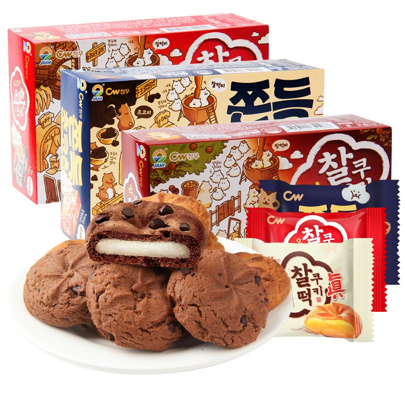 Южная Корея импортированное девятидневное CW Qingyou клейкий рис шоколадная фасоль мягкий клейкий сендвич зеленый правый торт сандвич из конопли картофель 90 г