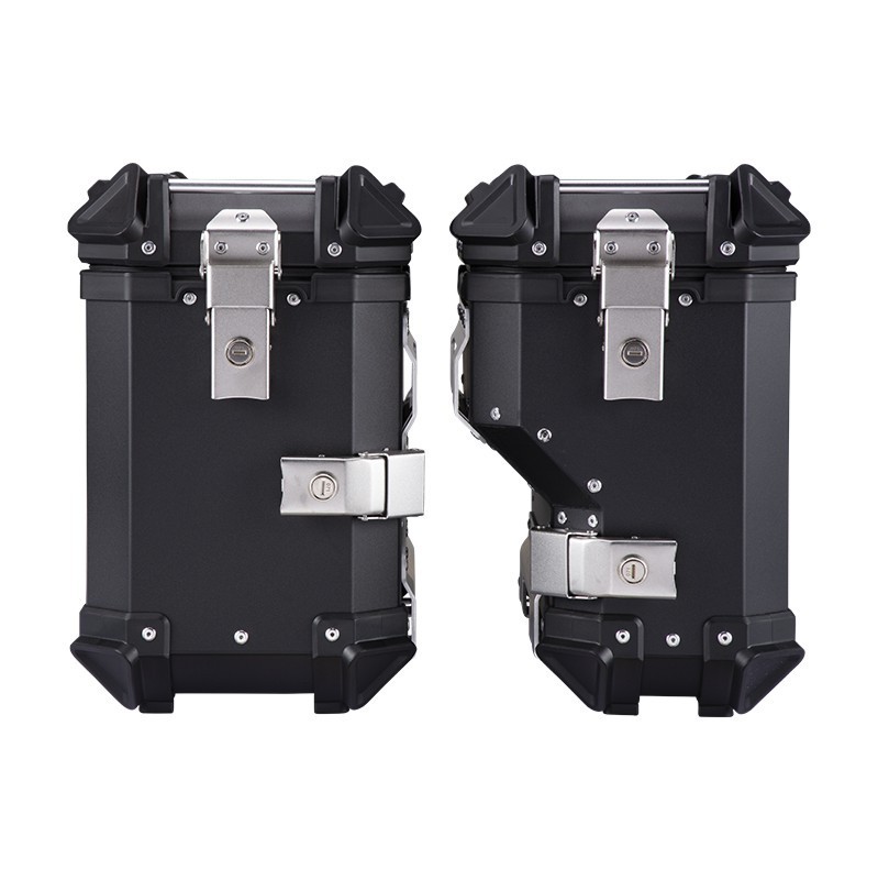 Hot-Selling 28L35L Large-Capacity Corner-Protected Aluminum Alloy Side Box, Universal Waterproof and Anti-Collision Travel Motorcycle Tail Box