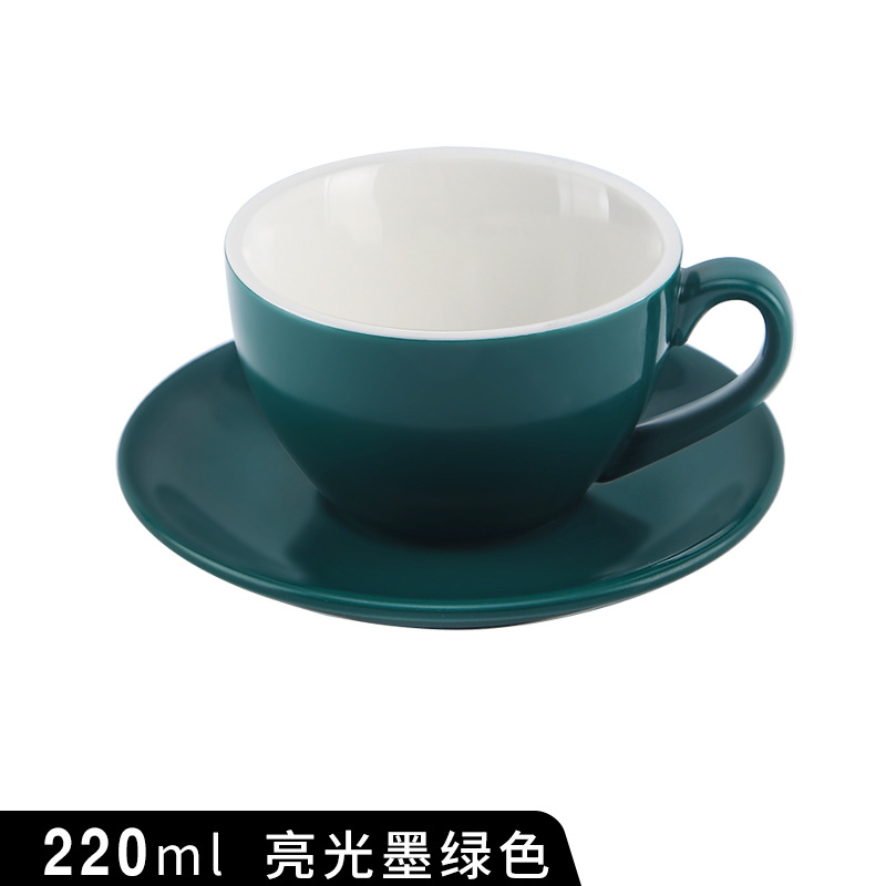 Taza de café de cerámica 220ml estilo europeo pequeño lujo capsicino Mocha taza italiana concentrada taza latte