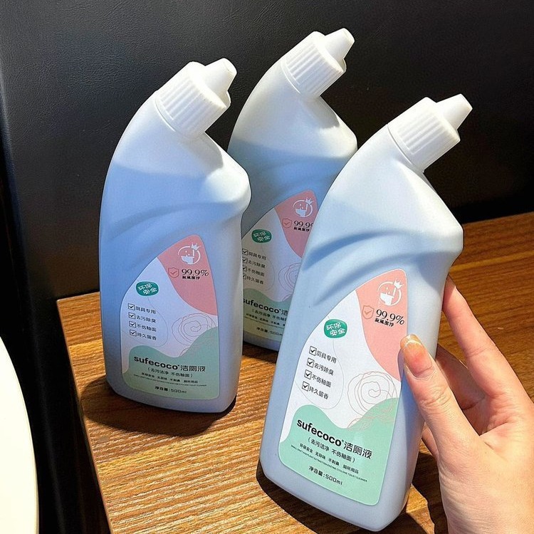 Sufecoco Household Toilet Cleaner Toilet Detergent to Remove Yellow Stains Toilet Cleaner Bathroom Descaling, Deodorizing and Odor Removal