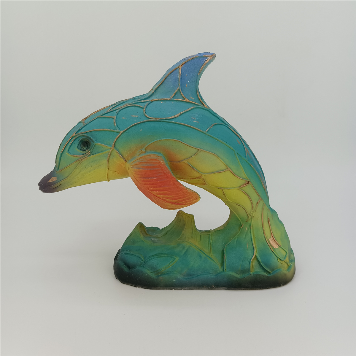 Transfronterizo nuevo vintage animal luz de la noche decoración del hogar teñido resina artesanía hogar fiesta decoración lámpara de mesa