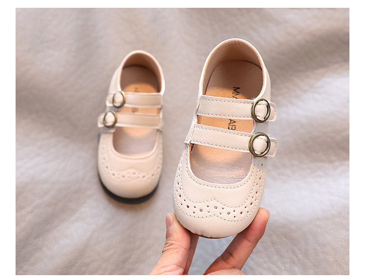 Girls' Small Leather Shoes Spring And Autumn New Round Toe Single Shoes Simple Princess Shoes Korean Baby Peas Shoes display picture 13