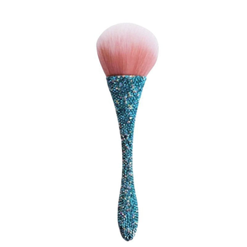 Brocha para Polvo de Manicura y Maquillaje de Nylon Suave para Limpieza de Uñas y Colorete