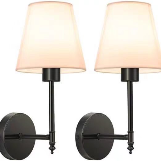 Lámpara de Pared Recargable RGB de Hierro y Tela Regulable con Control Remoto para Dormitorio y Pasillo image 10