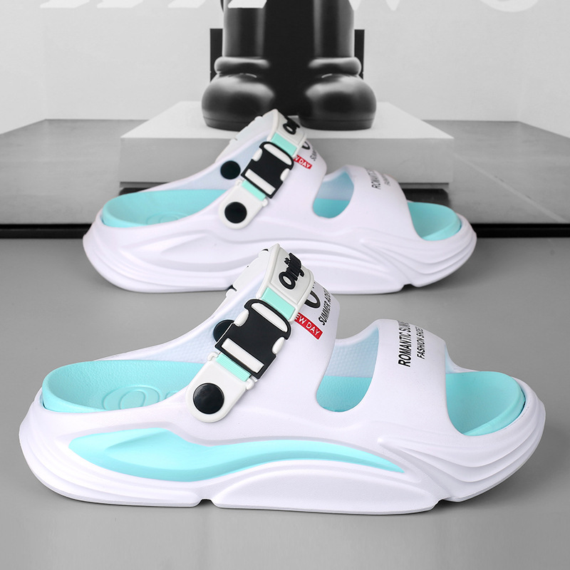 Sandalias y pantuflas transfronterizas para hombre 2025 verano nuevo ocio ligero deportes al aire libre río río río vadeo pareja zapatillas de playa