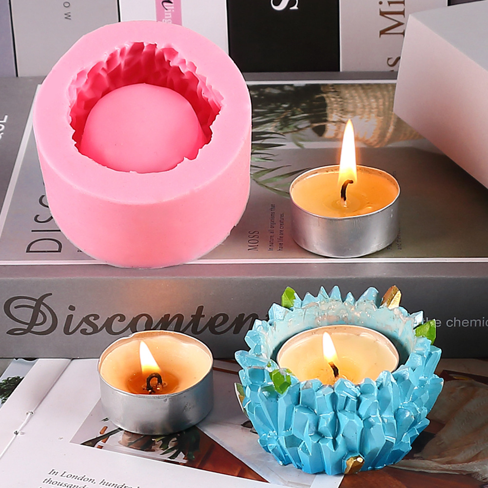 晶石溶洞造型多肉花盆液态硅胶模具 diy香薰蜡烛石膏滴胶模具