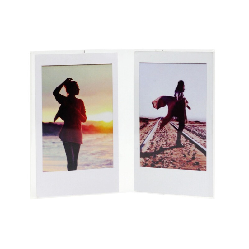 Polaroid 3 inch V-shaped acrylic photo frame digital photo table transparent mini photo storage cross-border wholesale Polaroid 3 inch V-shaped acrylic photo frame digital photo table transparent mini photo storage cross-border wholesale