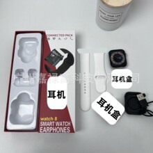 厂家批发DM01智能手表watch7蓝牙通话二合一套装带耳机运动手环