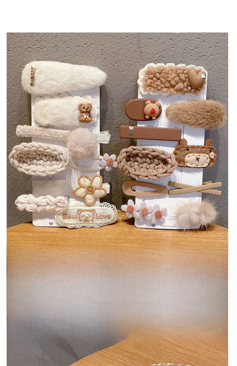 Autumn and Winter All-match Plush Hairpin Student Braided Hairpin Children's Clip Headwear Side Clip Bangs Clip Internet Celebrity Hairpin_voghion.com