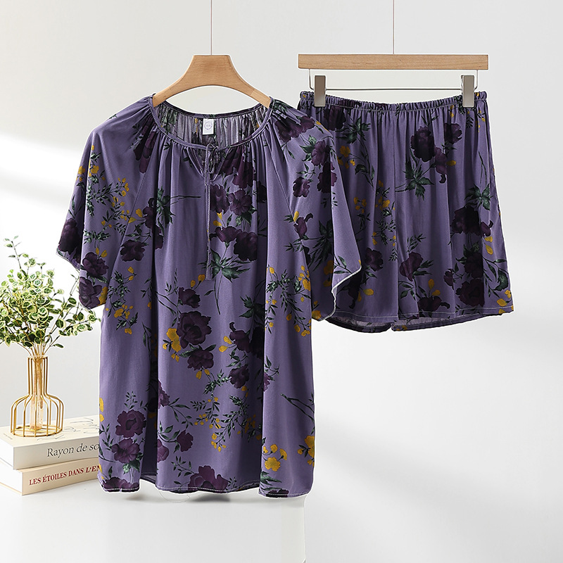 Purple rose (short sleeves + shorts)