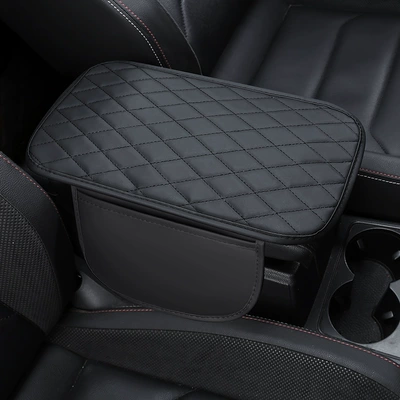 Car Universal Armrest Box Pad Armrest box pad - classic-black-with-pockets