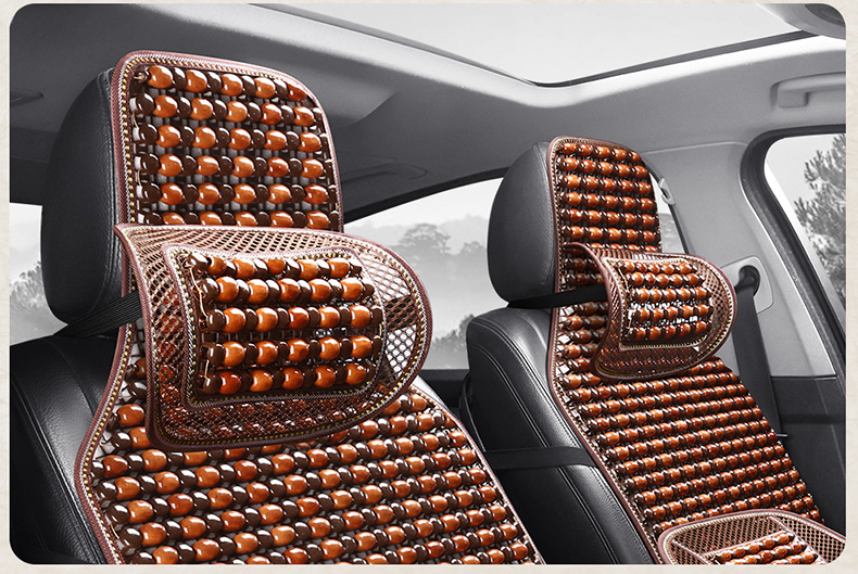 Wooden bead cushion wholesale waist back cushion fashion summer color matching universal non-slip heat dissipation ventilation breathable car cool mat