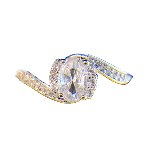 Sisi Girl Princess Dream Wedding Ring Series Ring Plated 18K Cuic Bright Versatile Wedding Dress Niche Design